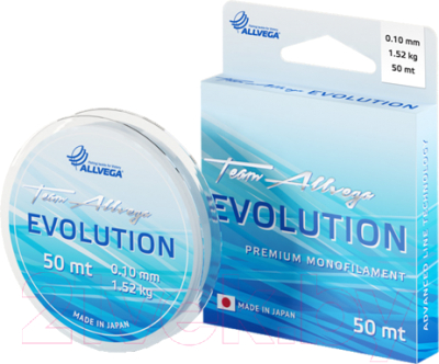 

Леска монофильная Allvega, Прозрачный, Evolution 0.12мм 50м / 0052827