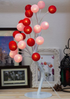 Светодиодное дерево Luazon Розовые шарики 3612420 (теплый белый) - 
