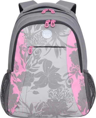 Школьный рюкзак Grizzly RD-142-2 (серый/розовый)
