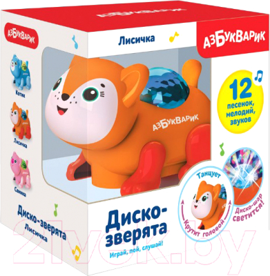

Развивающая игрушка Азбукварик, Диско-зверята. Лисичка / 2606А