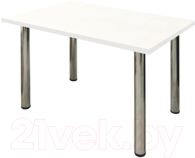 Обеденный стол Solt 120x80 (дуб молочный/ноги хром)