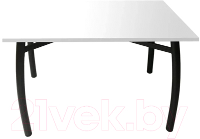 Обеденный стол Solt 110x70 (белый/ноги гнутые усиленные черные)