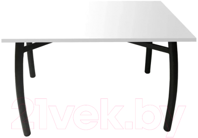 Обеденный стол Solt 120x80 (белый/ноги гнутые усиленные черные)