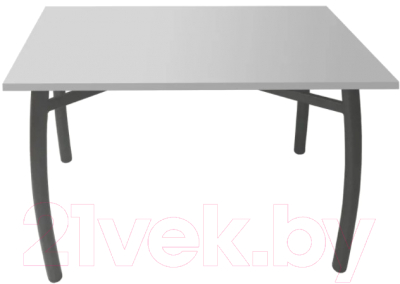 Обеденный стол Solt 100x60 (серый/ноги гнутые усиленные черные)
