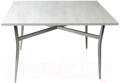 Обеденный стол Solt 100x60 (северное дерево светлое/ноги гнутые усиленные хром)