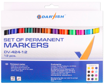 Набор маркеров Darvish DV-424-12