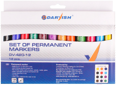 Набор маркеров Darvish DV-420-12