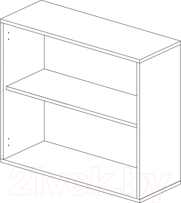 Шкаф навесной для кухни Горизонт Мебель Ева 80 с витриной (тирамису софт)