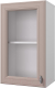 Шкаф навесной для кухни Горизонт Мебель Ева 40 с витриной (мокко софт) - 