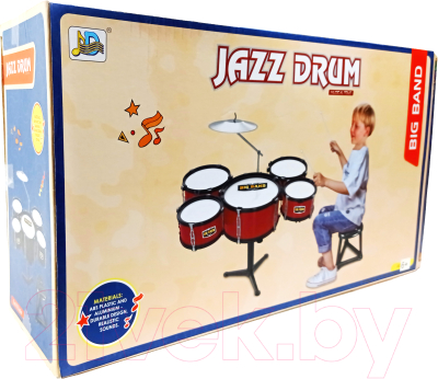 

Музыкальная игрушка Sea & Sun, Детская барабанная установка Jazz Drum / SS202162/6623