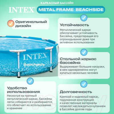 Купить Каркасный бассейн Intex Metal Frame Beachside 28206  