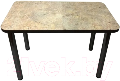 Обеденный стол Solt 100x60 (мрамор золотой/ноги черные)