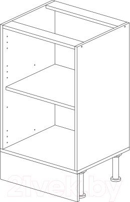 Шкаф под мойку Горизонт Мебель Ева 50 (графит софт)