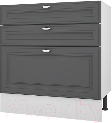Шкаф-стол кухонный Горизонт Мебель Ева 80 3 ящика (графит софт)