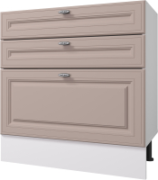 Шкаф-стол кухонный Горизонт Мебель Ева 80 3 ящика (мокко софт) - 