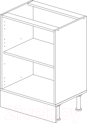 Шкаф-стол кухонный Горизонт Мебель Ева 60 (белый софт)