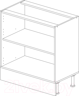 Шкаф-стол кухонный Горизонт Мебель Ева 80 (белый софт)
