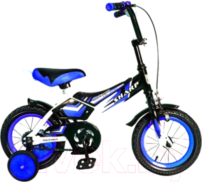 

Детский велосипед Black Aqua, Sharp 12 1s KG1210 со светящимися колесами