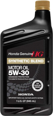 Моторное масло Honda Synthetic Blend 5W30 SN GF-5 / 087989134 (946мл)
