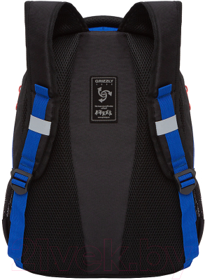 Школьный рюкзак Grizzly RB-154-2 (черный/синий)