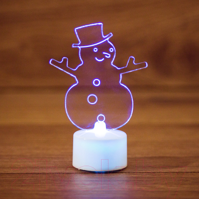 Световая фигурка Neon-Night Снеговик в шляпе 501-043