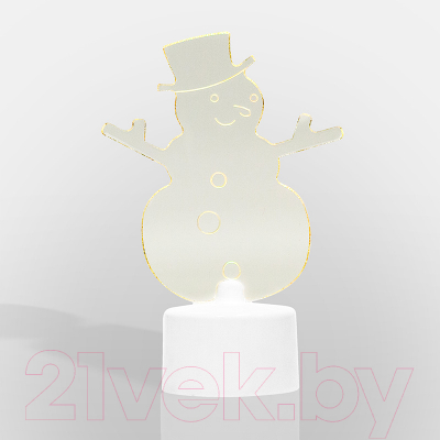 Световая фигурка Neon-Night Снеговик в шляпе 501-043