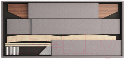 Полуторная кровать Proson Novo Savanna Grey 140x200 (серый)