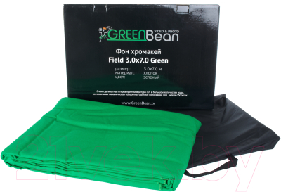 Фон тканевый GreenBean Field 3.0 x 7.0 Green / 21577