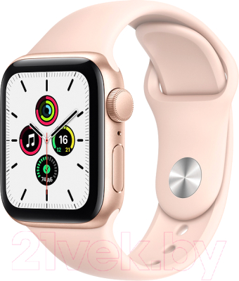 Умные часы Apple Watch SE GPS 44mm / MYDR2 (алюминий золото/розовый песок)