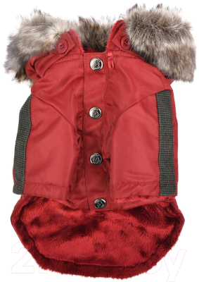 Куртка для животных Puppia Brock с капюшоном / PAUD-JM1851-RD-XL (красный)