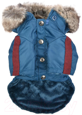 Куртка для животных Puppia Brock с капюшоном / PAUD-JM1851-TE-S (синий)