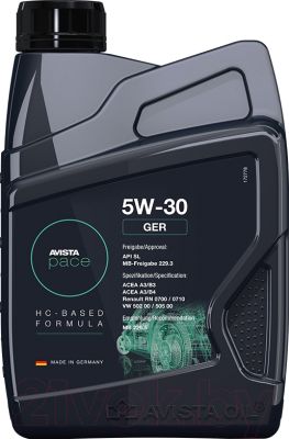 Моторное масло Avista Pace Ger 5W30 / 173066 (1л)
