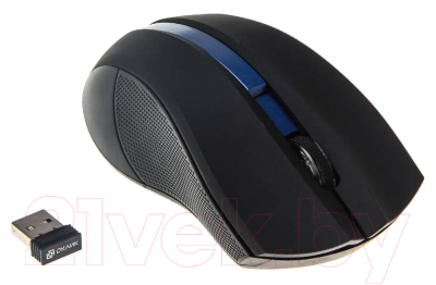 Мышь Oklick 615MW (черный/синий)