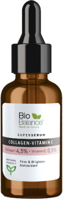 

Сыворотка для лица Bio Balance, Супер сыворотка с коллагеном 4.5+витамин С 0.5%