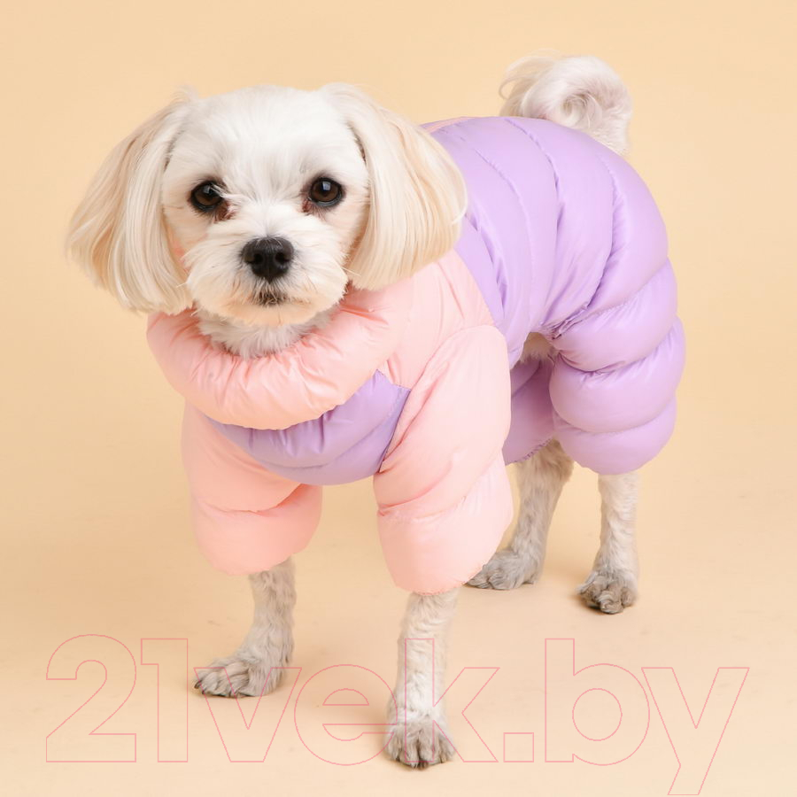Комбинезон для животных Puppia Ultra Light Pastel / PAUD-JP1675-PK-XXL (розовый/сиреневый) — фото 3