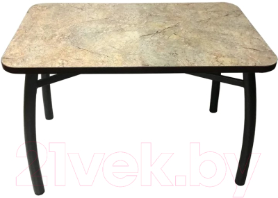 Обеденный стол Solt 120x80 (мрамор золотой/ноги усиленные шелби-дуо черные)