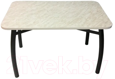 Обеденный стол Solt 120x80 (мрамор белый/ноги усиленные шелби-дуо черные)