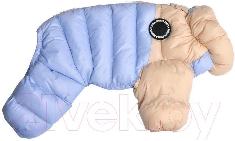 Комбинезон для животных Puppia Ultra Light Pastel / PAUD-JP1675-BE-S (бежевый/голубой) — фото 4