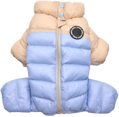 Комбинезон для животных Puppia Ultra Light Pastel / PAUD-JP1675-BE-L (бежевый/голубой)