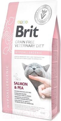 

Корм для кошек Brit, VDC Hypoallergenic Salmon & Pea / 528394