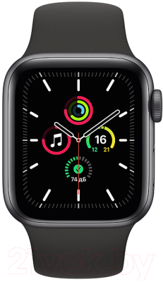 Умные часы Apple Watch SE GPS 40mm / MYDP2 (алюминий серый космос/черный спортивный)