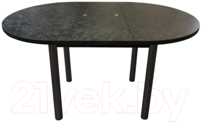Обеденный стол Solt 110х100-38 (костило темный/ноги круглые черные)