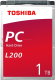 Жесткий диск Toshiba Sata-III 1Tb L200 Slim (HDWL110UZSVA) - 