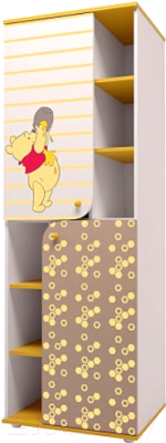 Шкаф Polini Kids Disney baby Медвежонок Винни и его друзья (белый/макиято)