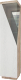 Шкаф-пенал с витриной Мебель-КМК Лайт 0551.6 левый (дуб юккон/дуб полярный) - 