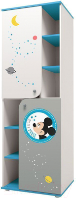 Шкаф Polini Kids Disney baby Микки Маус (белый/серый)