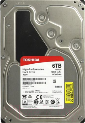 Жесткий диск Toshiba Sata-III X300 6TB (HDWE160UZSVA)