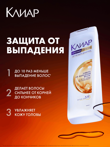 Шампунь для волос Clear Защита от выпадения волос против перхоти (400мл)