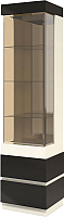 Шкаф-пенал с витриной Мебель-КМК Хилтон 0651.17 правый (капучино светлый/мокко глянец) - 