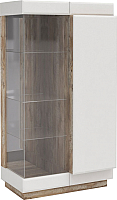 Шкаф с витриной Мебель-КМК Роксет 1 0554.4 правый (дуб юккон/белый глянцевый) - 